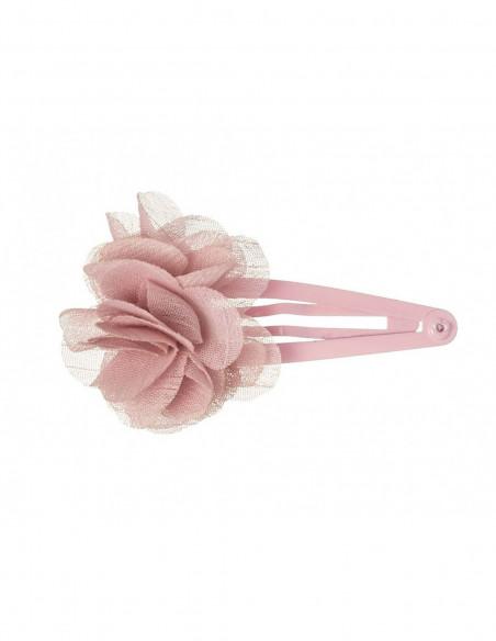 Clip rana con flor bambula de Siena Complementos - ROSA FRANCIA