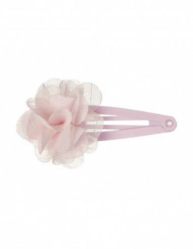 Clip rana con flor bambula de Siena Complementos - ROSA PASTEL