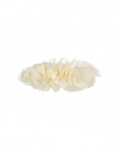 Pinza pico-pato con 3 flores bambula de Siena complementos - varios colores