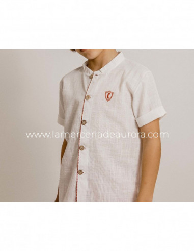 Pijama niño Comunión Frisa 49601 de Calamaro - detalle camisa