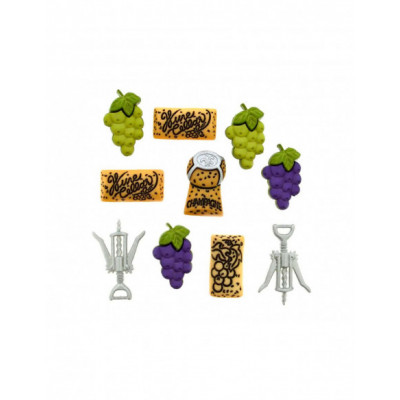 Botones decorativos Uncorked (10 uds) de Dress it up