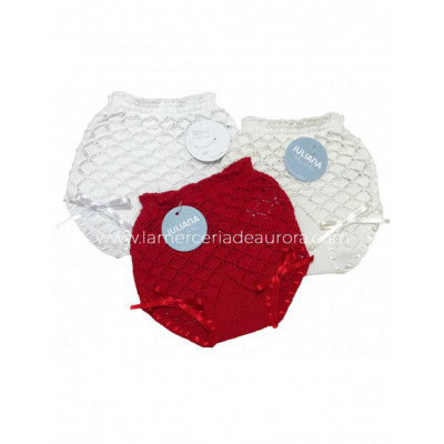 Braga cubrepañal perlé calada Rombitos de Juliana -...