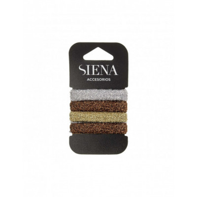 Coleteros glitter bronce (4 uds) de Siena complementos