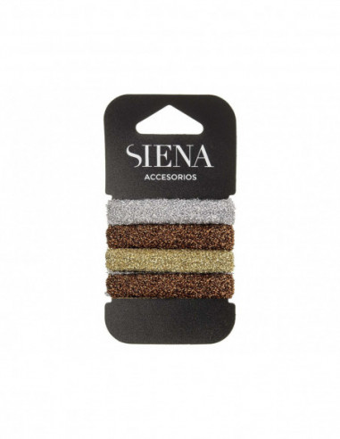 Coleteros glitter bronce (4 uds) de Siena complementos