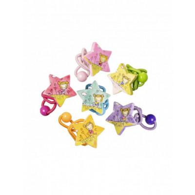 Coleteros Estrella goma fina con bolita de Siena...