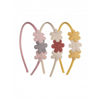 Diadema 3 flores micropana glitter de Siena complementos...