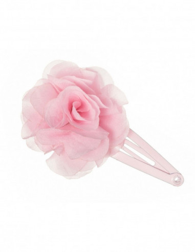 Clip rana con flor tela de Siena complementos -...