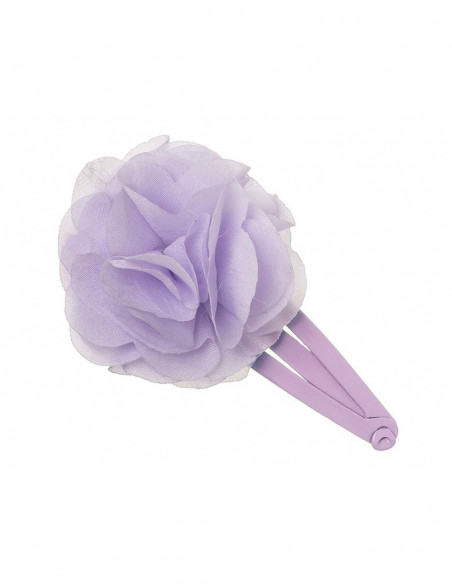 Clip rana con flor tela de Siena complementos - varios colores