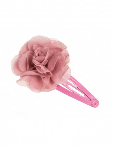 Clip rana con flor tela de Siena complementos -...