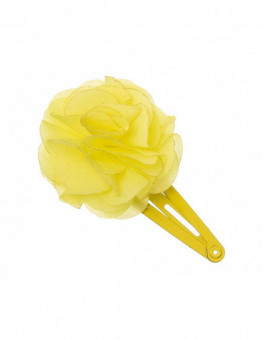 Clip rana con flor tela de Siena complementos -...