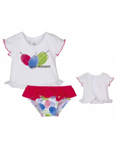 Conjunto baño bebé (camiseta+culetín) Verduras de Calamaro