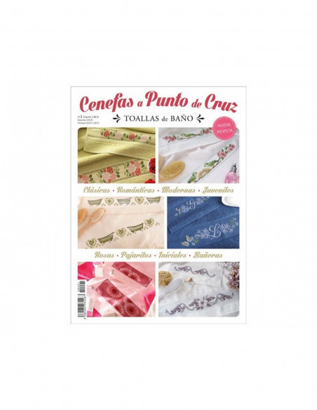 Revista Cenefas a punto de cruz, toallas de baño nº 1