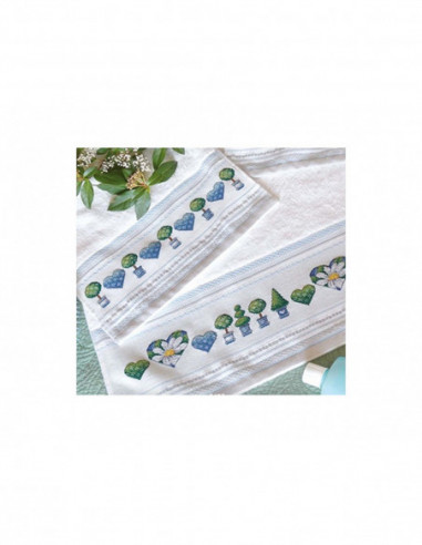 Revista Cenefas a punto de cruz, toallas de...