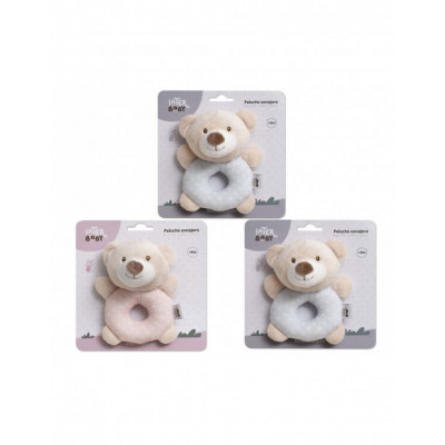 Peluche sonajero Osito de Interbaby - varios colores