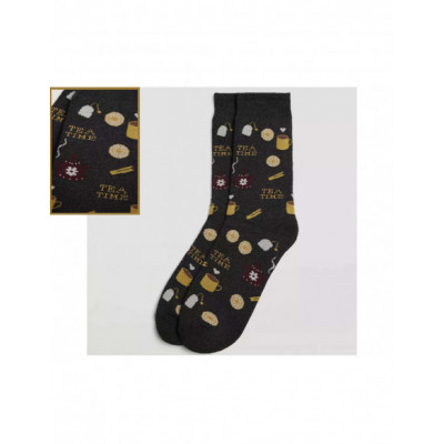 Calcetín mujer termal rizo Tea time de Ysabel Mora