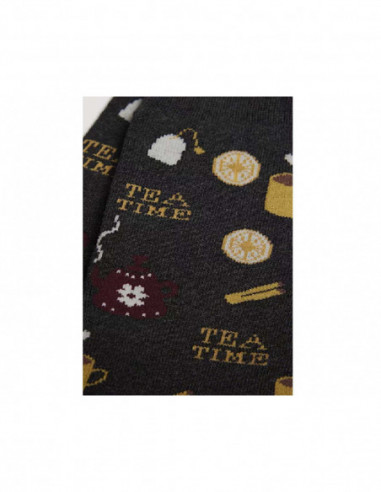 Calcetín mujer termal rizo Tea time de Ysabel Mora