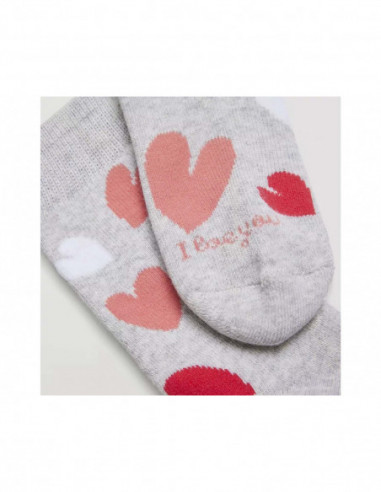 Calcetín juvenil termal rizo Hearts de Ysabel Mora
