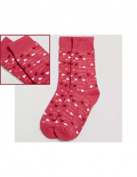Calcetín juvenil termal rizo Y love you de Ysabel Mora