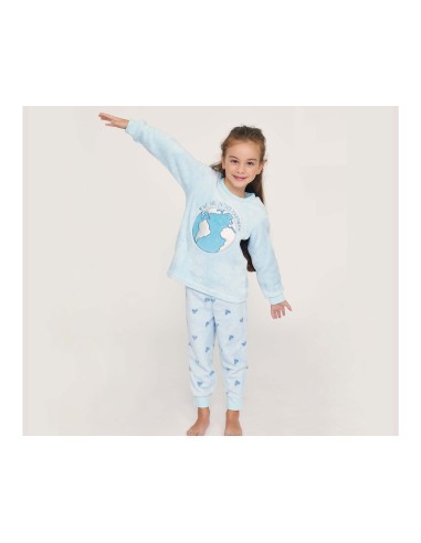 Pijama largo infantil coralina World de Muydemi