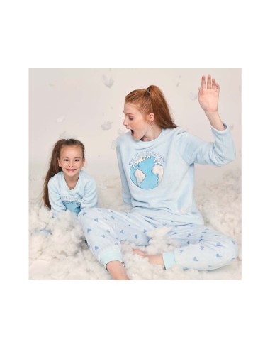 Pijama largo infantil coralina World de Muydemi
