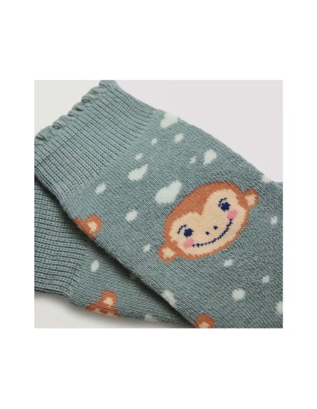 Calcetín juvenil termal rizo Monkey de Ysabel Mora