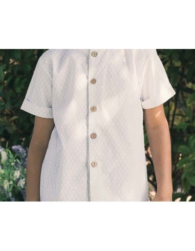 Pijama Comunión niño Aquilea 49605 de Calamaro - detalle camisa