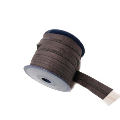 Cremallera continua de nylon malla 5 marrón chocolate