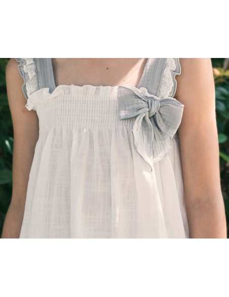 Pijama niña Comunión Aquilea 49607 de Calamaro - detalla blusa