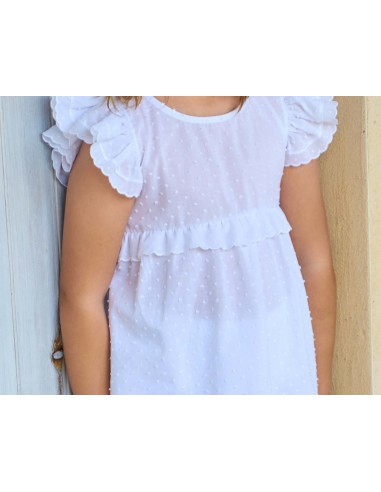 Pijama niña Comunión Plumeti 5930 de Rapife - detalle blusa