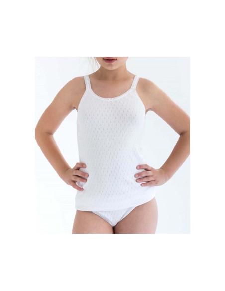 Conjunto interior niña algodón calado 2317 de RAPIFE