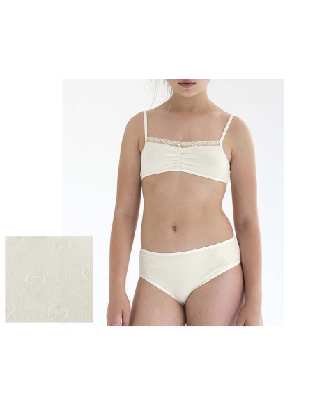 Conjunto top y braguita 2343 de RAPIFE - beige (crudo-marfil)