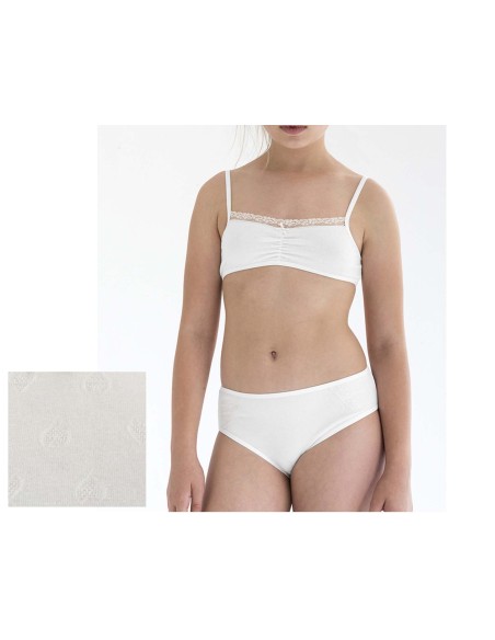 Conjunto top y braguita 2343 de RAPIFE - blanco