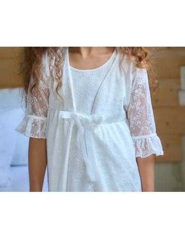 Bata niña Comunión Tul flores de Rapife - detalle