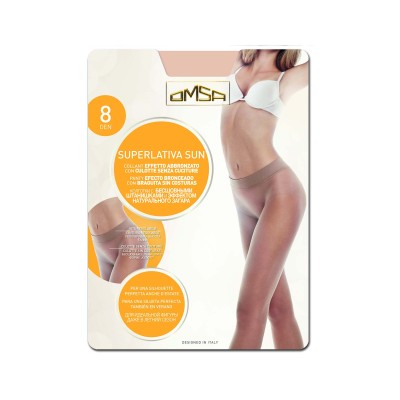 Panty verano sin costuras SUPERLATIVA SUN 8 DEN de OMSA 2