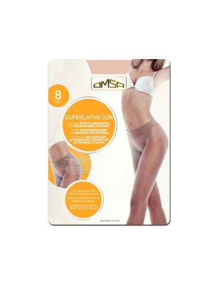 Panty verano sin costuras Superlativa sun 8 DEN de Omsa - 2 colores