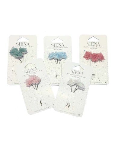 Pincho para recogidos con flor bambula (3 uds)...