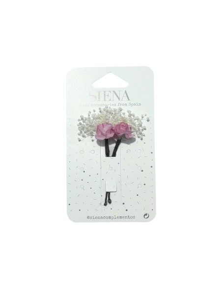Pincho recogidos flor pequeña con gypsophila - ROSA Pincho recogidos flor pequeña con gypsophila - ROSA