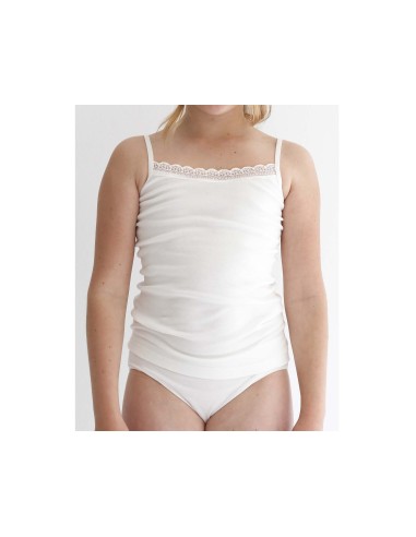Conjunto interior niña espalda baja 2346 de Rapife - BLANCO