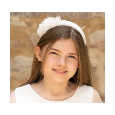 Diadema con tocado floral de Siena