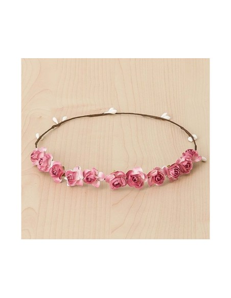 Corona con rosas de SIENA COMPLEMENTOS - ROSA FRANCIA Corona con rosas de SIENA COMPLEMENTOS - ROSA FRANCIA