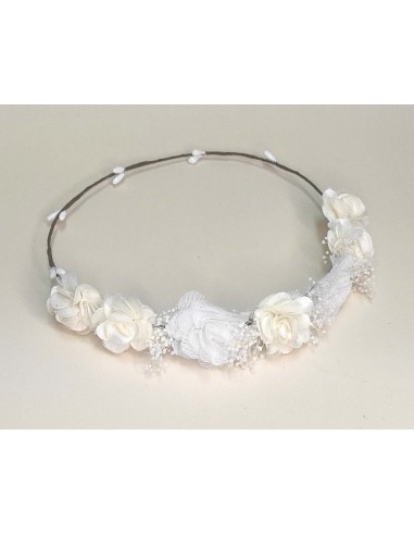 Corona flores combinadas y gypsophila de Siena...