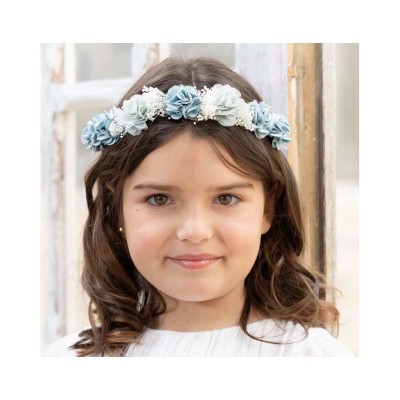 Corona flores combinadas y gypsophila de Siena complementos