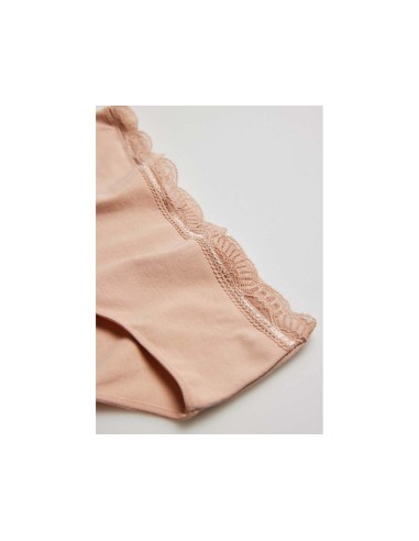 Braga midi algodón y encaje 18682 de YSABEL MORA - NUDE (piel)