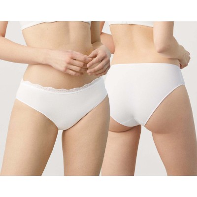 Braga midi algodón y encaje 18682 de YSABEL MORA - BLANCO