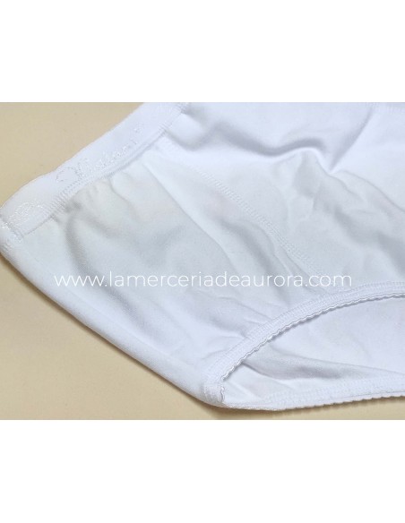 Braga alta de algodón con refuerzo 210 de Naiara - BLANCA