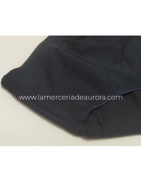 Braga alta de algodón con refuerzo 210 de Naiara - NEGRA