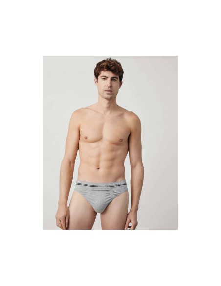 Slip algodón elástico sin costuras 20152 de Ysabel Mora - GRIS JASPEADO Slip algodón elástico sin costuras 20152 de Ysabel Mora - GRIS JASPEADO