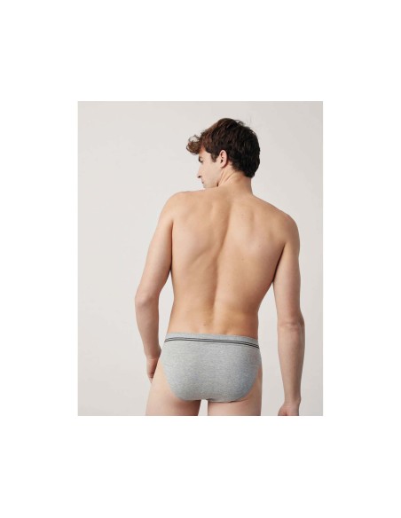 Slip algodón elástico sin costuras 20152 de Ysabel Mora - GRIS JASPEADO Slip algodón elástico sin costuras 20152 de Ysabel Mora - GRIS JASPEADO