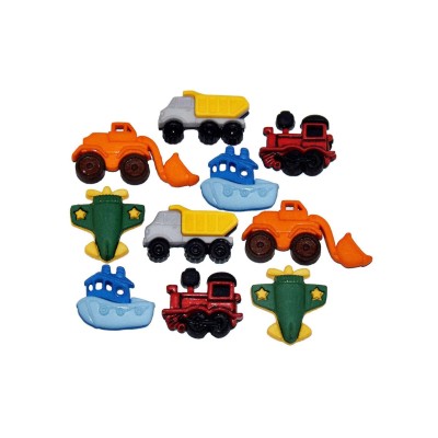 Botones decorativos Things That Go... Zoom (10 piezas) de Dress It Up - 4243