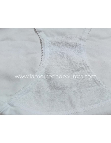 Braga alta algodón, cintura y encaje 211 de Naiara - DETALLE ZONA ÍNTIMA